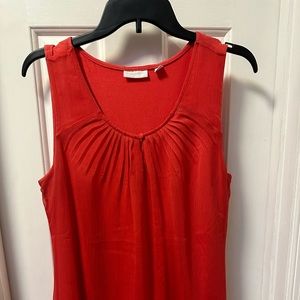 Coral Sleeveless Blouse